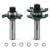 Knoweasy Professional Tongue and Groove Router Bit Set with 1/2