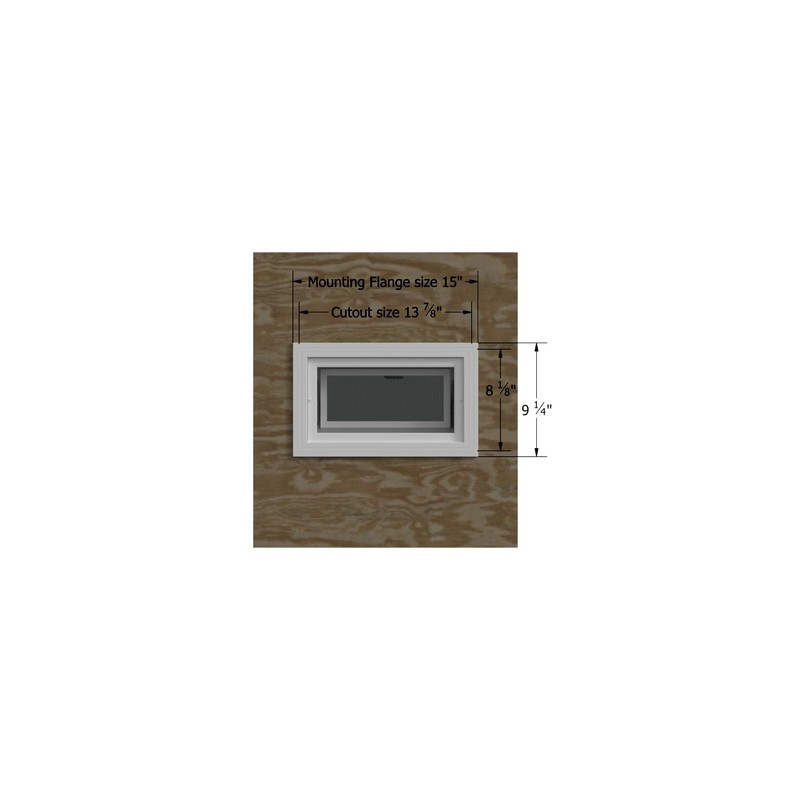 1408 Hopper Vent Window for Glass Blocks, Sheds, Cabins, Tiny