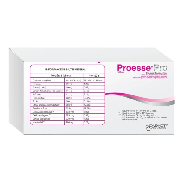 Proesse Pro 30 Tabs Suplemento A Base De Calcio Magnolia