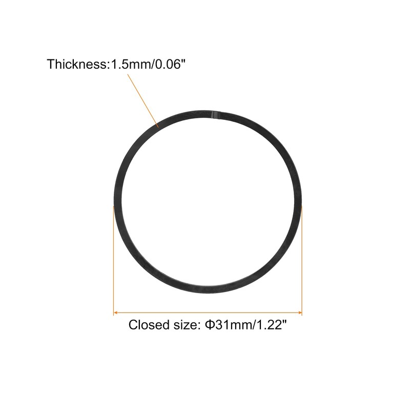 QUARKZMAN Piston Ring Set, 2 Pieces 31 mm x 1.5