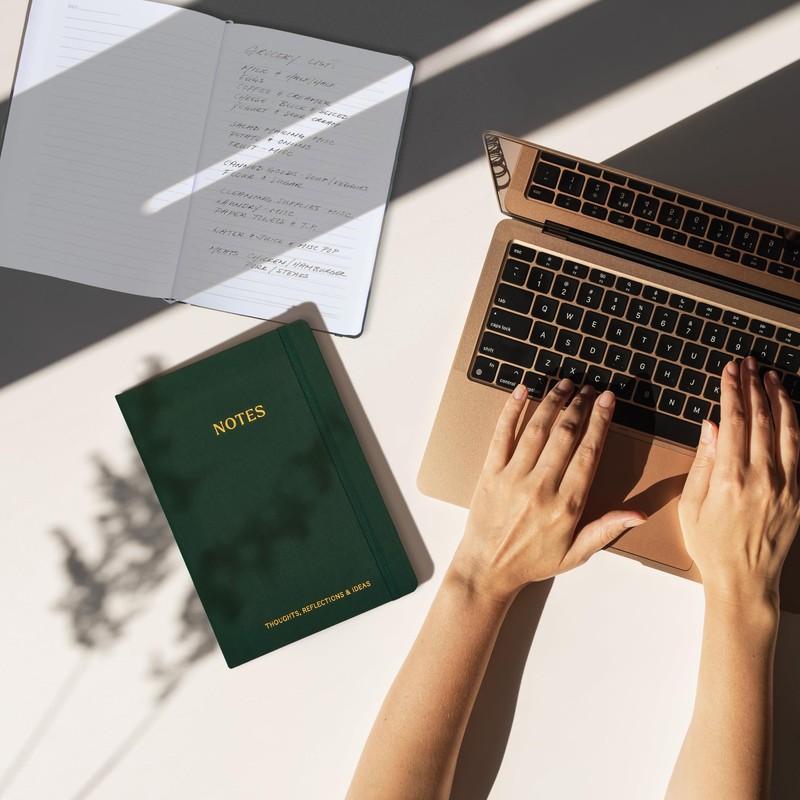 ZICOTO Aesthetic Thick Linen Journal Notebook For Women - Modern