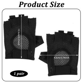 Workout Gloves Weight Gym Gloves Non-Slip Lifting Breathable Gloves Black Wrist Support for Women Men Half-Finger Fitness Exercise Gloves for Palm Protection Gym Cycling Exercise Fitness Training