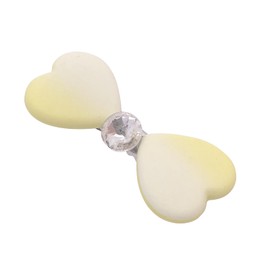 2PCS Love Heart Hair Clips for Women Girls Rhinestone Hair Barrettes Duckbill Hair Accssories Yellow