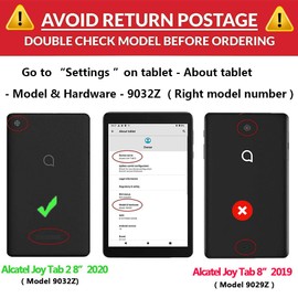 Tading Alcatel Joy Tab 2 Case for Kids, Cute Butterfly Shockproof Light Weight Protective Stand Bumper Cover for Alcatel Joy Tab 2 Tablet 8 inch 2020 (Model: 9032Z) - Magenta