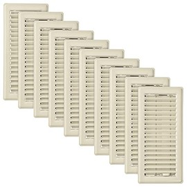 Imperial RG0244 4 x 10-Inch Louvered Floor Register, Almond, 10 Pack