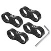 X AUTOHAUX 4pcs Black AN12 24mm Car Hose Separator Clamp