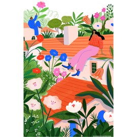 Pintoo Jigsaw Puzzles 600 Piece for Adults - Jessica Smith - Flower Ladies Beautiful Plastic Puzzle for Home Decor Zero Dust Easy Storage [H3493]