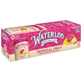 Waterloo Tropical Fruit Sparkling Water 12oz Cans 12 Pack - Zero Calories/Sugar