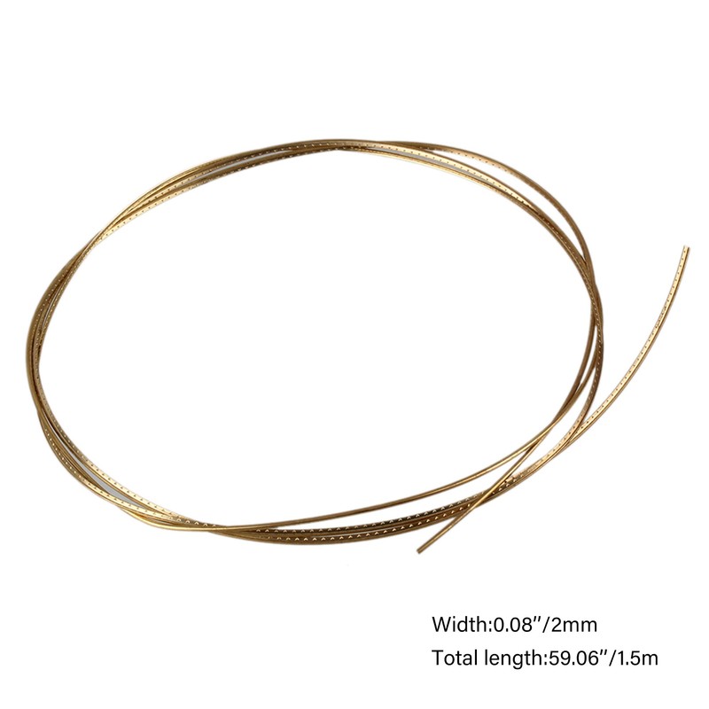 Yibuy 2mm Width Gold Brass Guitar Fretwire for Acoustic Guitars