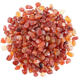 1 Lb (460 g) Red Agate Stones Decorative Rocks Irregular Gemstone Natural Crystal Pebbles Crushed Quartz Pieces for Jewelry Making/Handwork Craft/Home Decoration