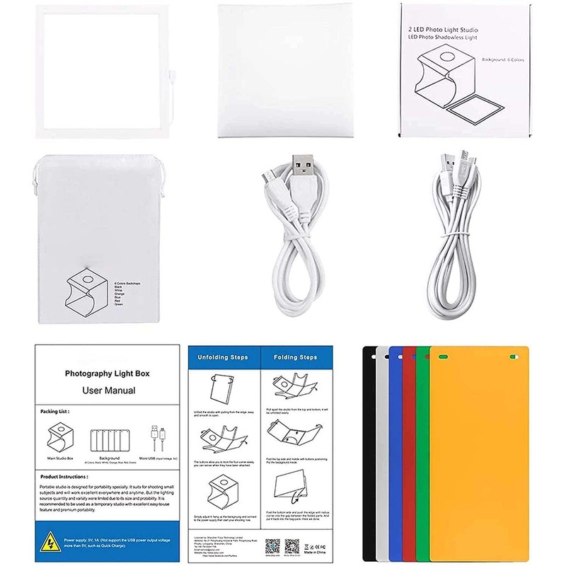 Studio Portable Photo Set Light Box with LED Light 6