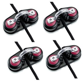 dcvbny 4Pcs Kayak Cam Cleat with Strap Boat Canoe Sailing Boat Dinghy Aluminum Cam Cleats Marine Fast Entry Kayak Cleats for Sailing Sailboat Kayak Canoe Dinghy Quick Fix Boat Cleat Accessories