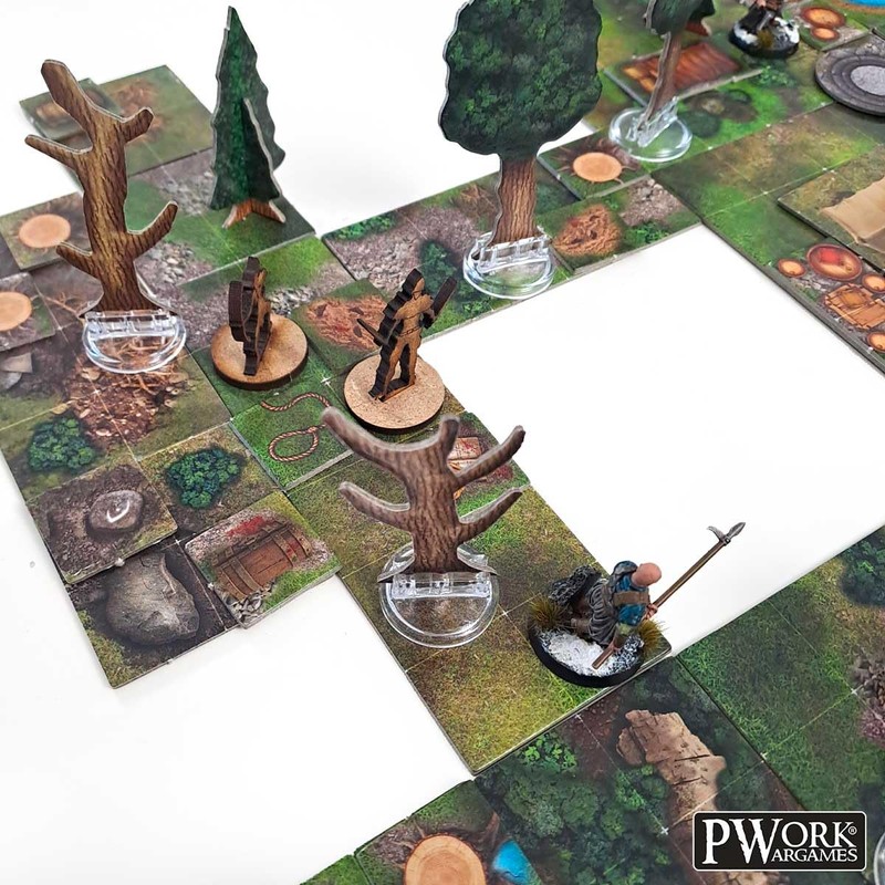 PWORK WARGAMES The Forest - RPG Modular Map Tiles -
