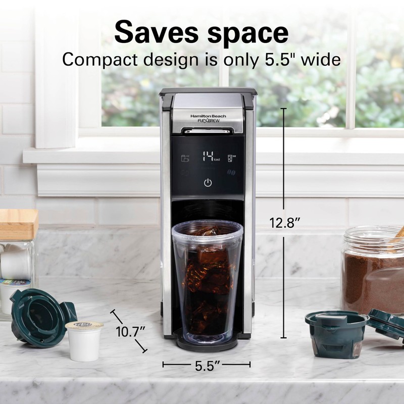 Hamilton Beach FlexBrew Advanced 4-in-1 Single Serve Hot & Iced