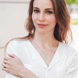 YL Horseshoe Necklace 925 Sterling Silver Engraved "I Love You Forever" Horse Pendant Jewellery for Women Girlfriend, Silver Silver October,Pink, Cubic Zirconia