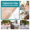 16PCS Table Cloth Clip For 20-35MM Tables, Clear Plastic Tablecloth