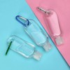 HATTIE 50Pack Travel Plastic Clear Keychain Bottles 50ml/2oz Portable Leakproof