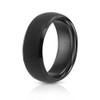 Men's Tungsten Wedding Ring, Black Band, Width Sizes 4mm 6mm