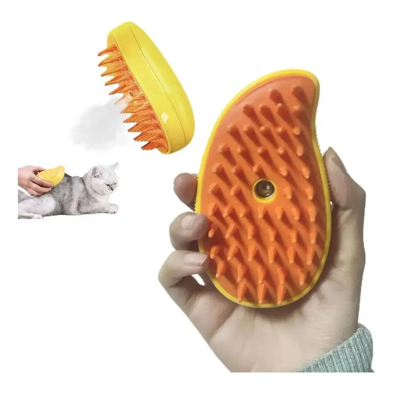 Cepillo De Vapor 3 En 1 Para Gato Masaje Elimina