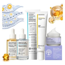 Kit Weud 5-en-1:cremas + Serums Para Cuidado Facial Completo