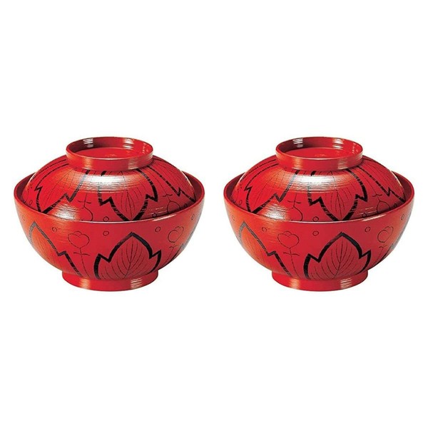J-kitchens Set of 2 (Pair, Bowl) 4.5 Zoni Bowl, Vermilion