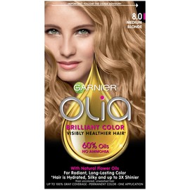 Garnier Olia Ammonia Free Hair Color [8.0] Medium Blonde 1 Each (Pack of 4)