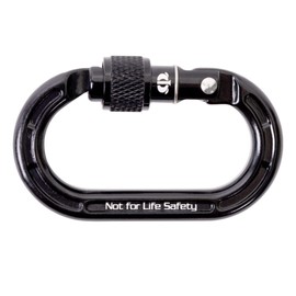Omega Pacific Micro Raider Aluminum Keylock Screw-Lok - Our Top Carabiner has Been Scaled Down to Create The Ultimate Accessory Connector (Black)