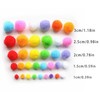 Pompoms for Crafts, 3 cm Pompom Balls, Small Pompoms, 200