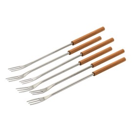 KUHN RIKON Cheese Fondue Forks Cherry Wood Set of 6