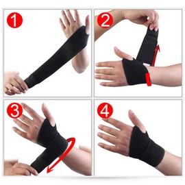 VOANZO Wrist Wraps Support Sports Wristband, Wrist Compression Straps with Thumb Hole, for Sports Fitness