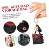 CAXUSD Owl Earbud Storage Pouch with Keychain Cute Cartoon Design
