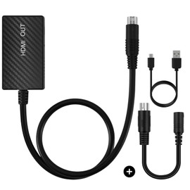 TNP for Sega Genesis HDMI Cable Converter Adapter Link Wire Cord Compatible with Sega CD, CDX, 32X, Nomad, Mega Drive 2, Original Master System Console for HD TVs, Monitors, and Projectors