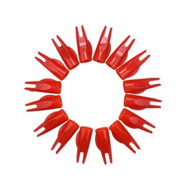 Pack of 30 5/16 Archery Arrow Nocks for ID8 mm Wooden Arrows Shaft Archery Outdoor Sports Hunting Accessories Red/Black (Black)