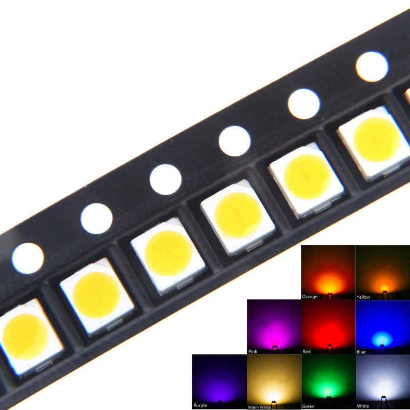 50pcs Yellow Ultra Bright SMD LEDs Surface Mount LEDs Diodes