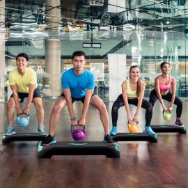 Segawe 27" Aerobic SteperExercise Non-Slip Surface Platform Stepper Adjustable 4"-8"