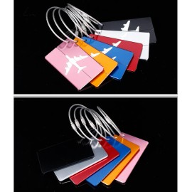 Unbranded  Travel Luggage Tag Metal Suitcase Baggage Bag Office Name Address ID Label - black