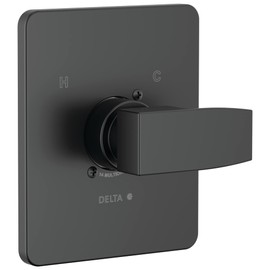 Delta T14067-PP Modern Pressure Balanced Valve Trim Only with Single Lever Handle - Less Rough In - Matte Black