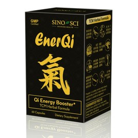 Sino-Sci EnerQi, Energy Booster & Support Stamina, Kidney Health Supplement, 60 Caps (1 Bottle)