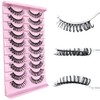 Russian D Curl Strip Lashes Fluffy False Eyelashes Natural Lashes