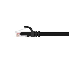 Monoprice Cat5e Ethernet Patch Cable - Snagless RJ45, Stranded, 350Mhz, UTP, 24AWG, 3 Feet, Black - Flexboot Series