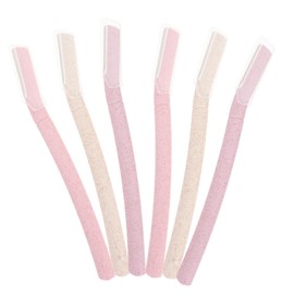 Baluue 1set Eyebrow Trimmer Brow Razors for Precision Grooming Lightweight Portable Beauty Tools for Travel and Home Use Easy to Clean Handles Random Color 6pcs