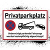Privatparkplatz Sign Parking Prohibited (30 x 20 cm Plastic) -