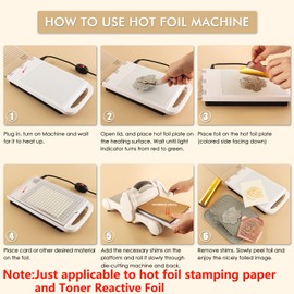 Hot Stamping Foil Machine Glimmer Hot Foil System for Card Making Vinyl Film Transfer Hot Foil and Press Machine US Plug 110V Stamping Scrapbooking Tool Kits Heat Press Crafting Foiling Machine Crafts