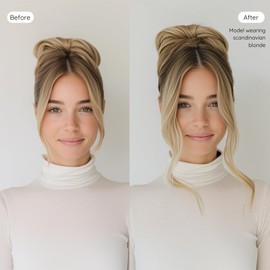 Fringe Clip in Hair Extensions - 100% Remy Human Hair (2 Pcs), Seamless Clip in Bangs - Undetectable Face Framing Clip on Fringe, Dark Brown - Lightweight Clip on Bangs/Human Hair Fringe, Mini Clips