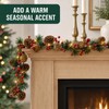 2M Christmas Garland with Lights Pine Berry Decoration for Indoor