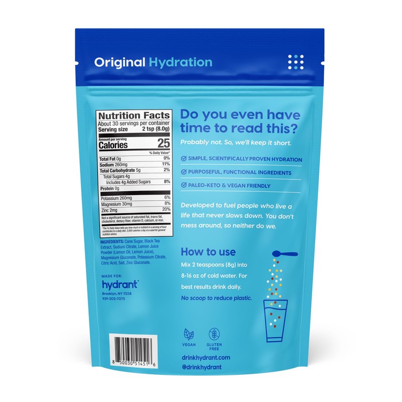 Hydrant - Bulk Electrolyte Powder, Iced Tea Lemonade Flavor, 30
