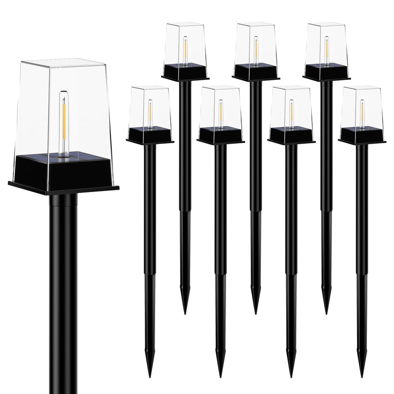 NACINIC Solar Pathway Lights Outdoor 8 Pack, Solar Garden Lights