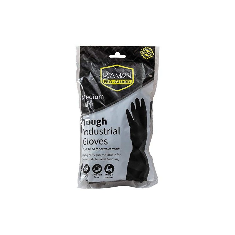 Ramon Pro-Guard Heavy Duty Rubber Gloves Medium - 1x10