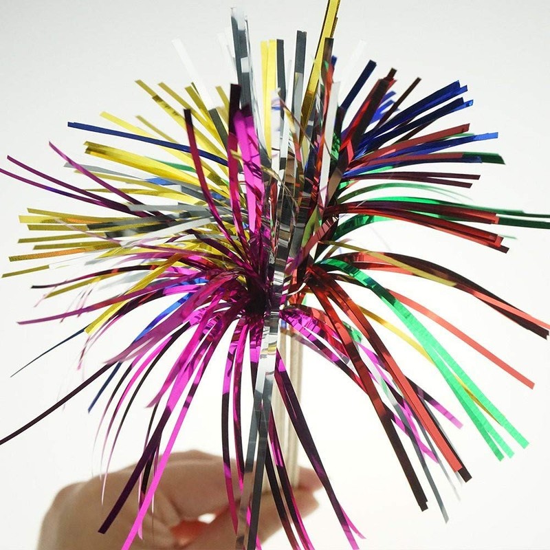 Kingsie 100 Pcs Cocktail Picks Disposable Bling Fringe Fruit Picks