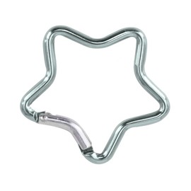 Cute Star Shaped Carabiner Clip Aluminum Alloy Keychain,Star Small Carabiner Clip,Spring Snap Key Chain Backpack Clips Heavy Duty Carabiner Lightweight Aluminum Alloy Keychain Clip (Light Green)